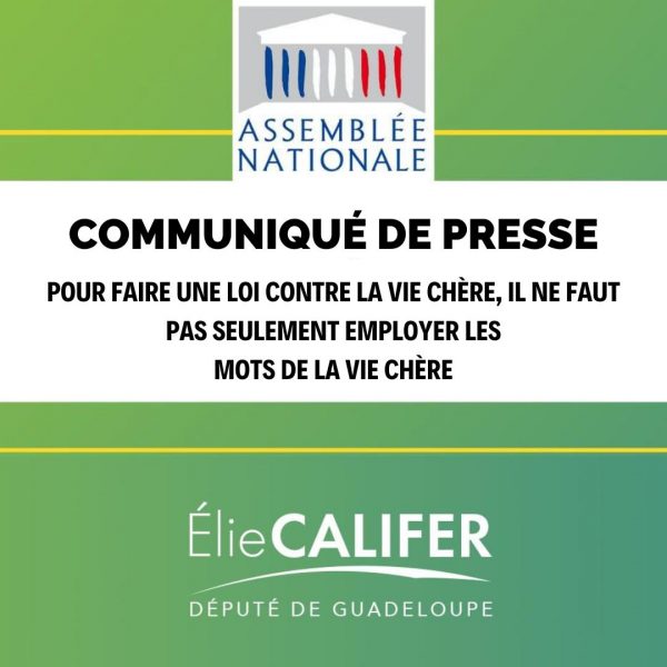 Pour faire une loi contre la vie chère, il ne faut pas seulement employer les mots de la vie chère